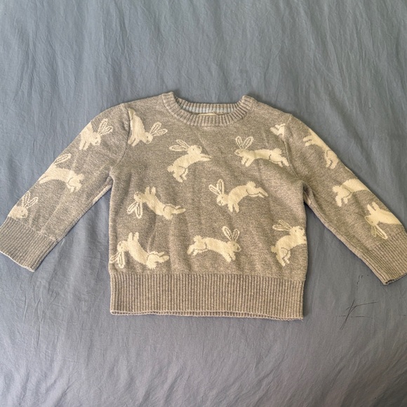 Cat & Jack Other - Cat & Jack Gray and Cream Knit Sweater
